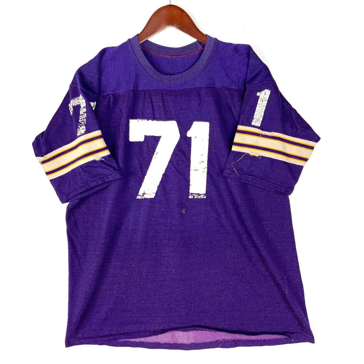 Vintage 1970s Rayon Football Jersey Medium Purple Jersey – Feel-Good Design · Great Gift For Fans