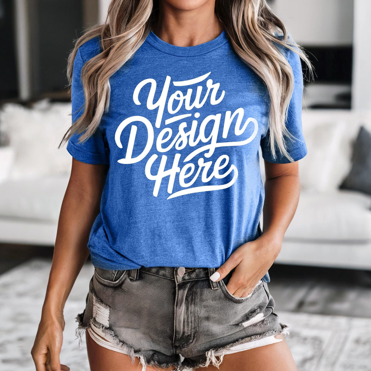 Heather True Royal Bella Canvas 3001 T Shirt Mockup Bella Canvas Shirt Mockup True Royal Shirt Mockup Shirt Mockup Blue Tee Mockup Graphic Tee – Soft Feel · Must-Have Style