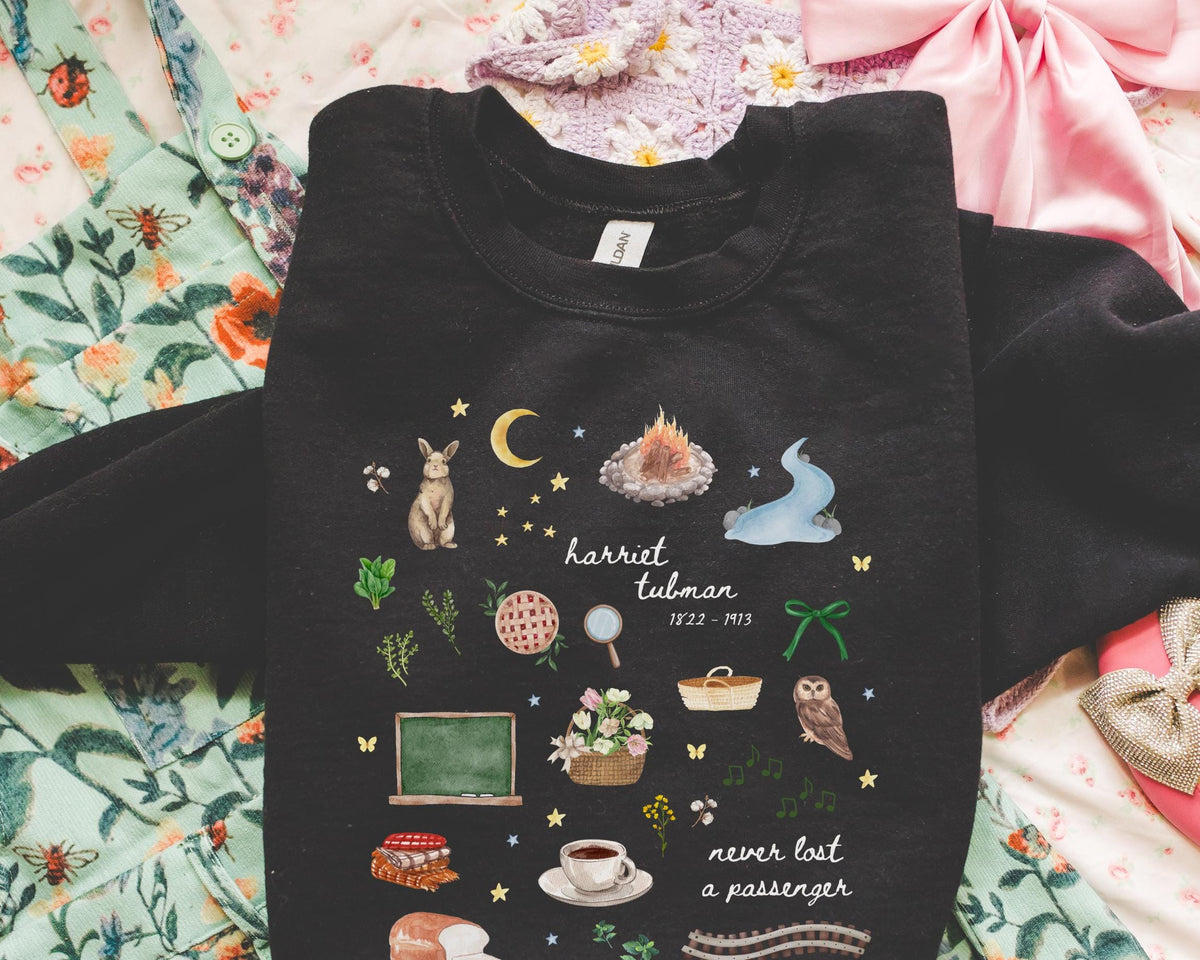 Cute Harriet Tubman Sweatshirt Women39s History Month American History Shirt with Stars Social Studies Teacher Gift Black History Month Sweatshirt – Feel-Good Design · Great Gift For Fans
