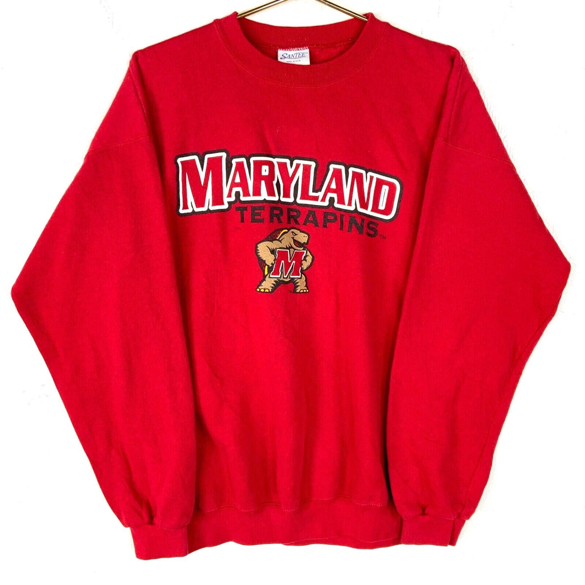 Vintage Maryland Terrapins Sweatshirt Crewneck Size XL Red Ncaa 90s Made Usa Sweatshirt – Warm & Stylish · High-Quality Print