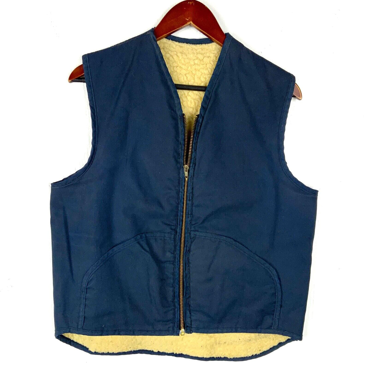 Vintage 1980s Vest Size Medium Blue Full Zip Sherpa Lined Graphic Tee – Premium Graphic · Trending Graphic Apparel