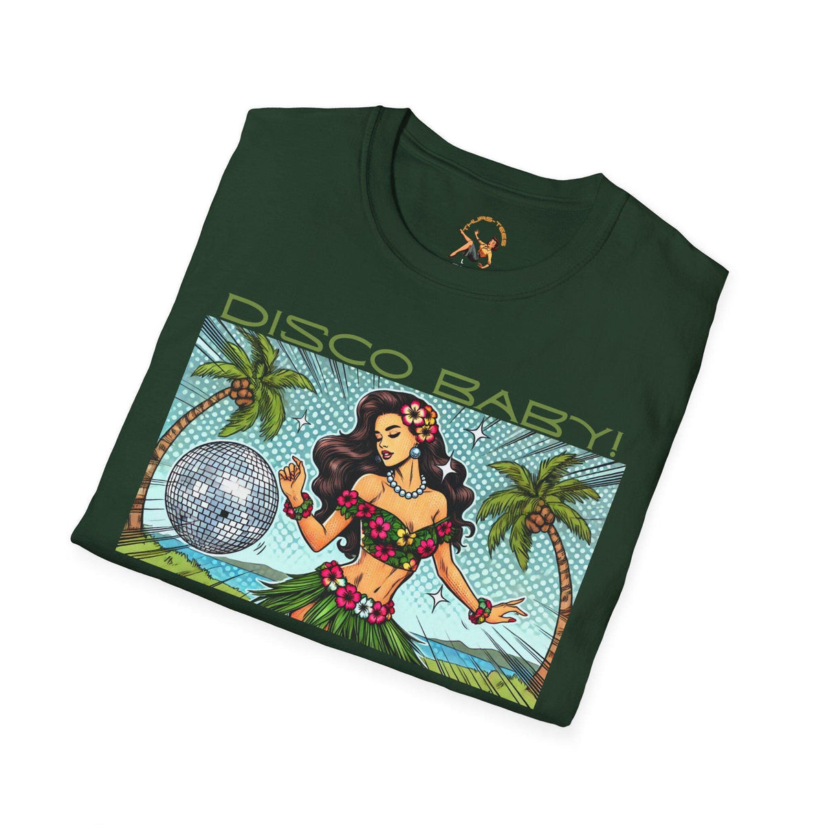 Hawaiian Disco Baby T Shirt Retro 70s Disco Club Tee Seventies Vintage Disco Party Shirt Hawaii Hula Dancer Gift for Him Gift for Her Graphic Tee – Feel-Good Design · Trending Graphic Apparel