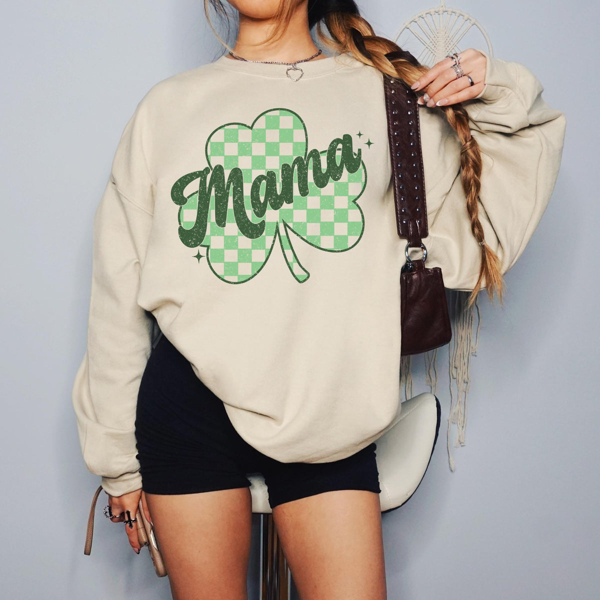 St Patricks Day Mama Shirt Irish Sweatshirt Irish Crewneck St Patricks Day Shirt Saint Patricks Day St Paddys Day Mama Sweatshirt Sweatshirt – Feel-Good Design · Great Gift For Fans
