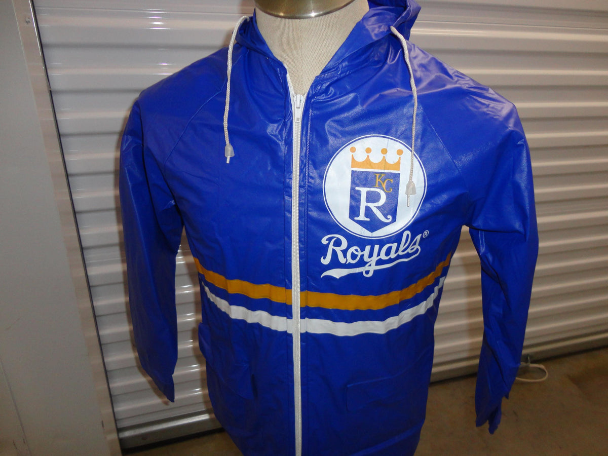 Vintage 9039s Kansas City Royals Rain Slicker Hoodie Jacket Size S Hoodie – Soft Feel · Perfect For Daily Wear