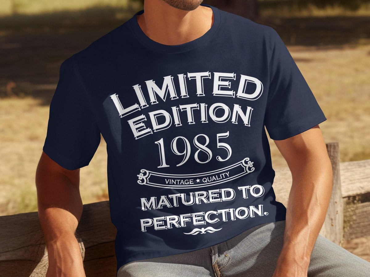 Mens 40th Birthday Gifts For Dad TShirt Top Shirt Gift Present Forty Limited Edition Year 1985 Matured To Perfection Funny 40 Years Old Tee Graphic Tee – Premium Graphic · Must-Have Style