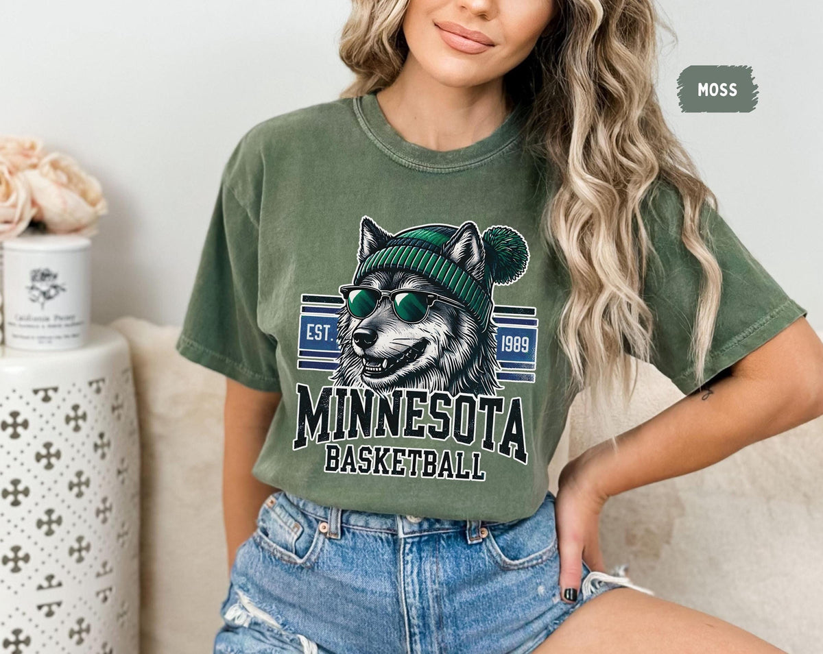 Minnesota Basketball Unisex Tshirt Sports Fan Tee Basketball Gift Minnesota Apparel Timber wolves Shirt Graphic Tee – Soft Feel · Trending Graphic Apparel