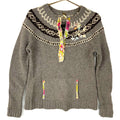 Free People Knit Wool Sweater Womens Medium Henley Floral Fair Isle Graphic Tee – Premium Graphic · Must-Have Style