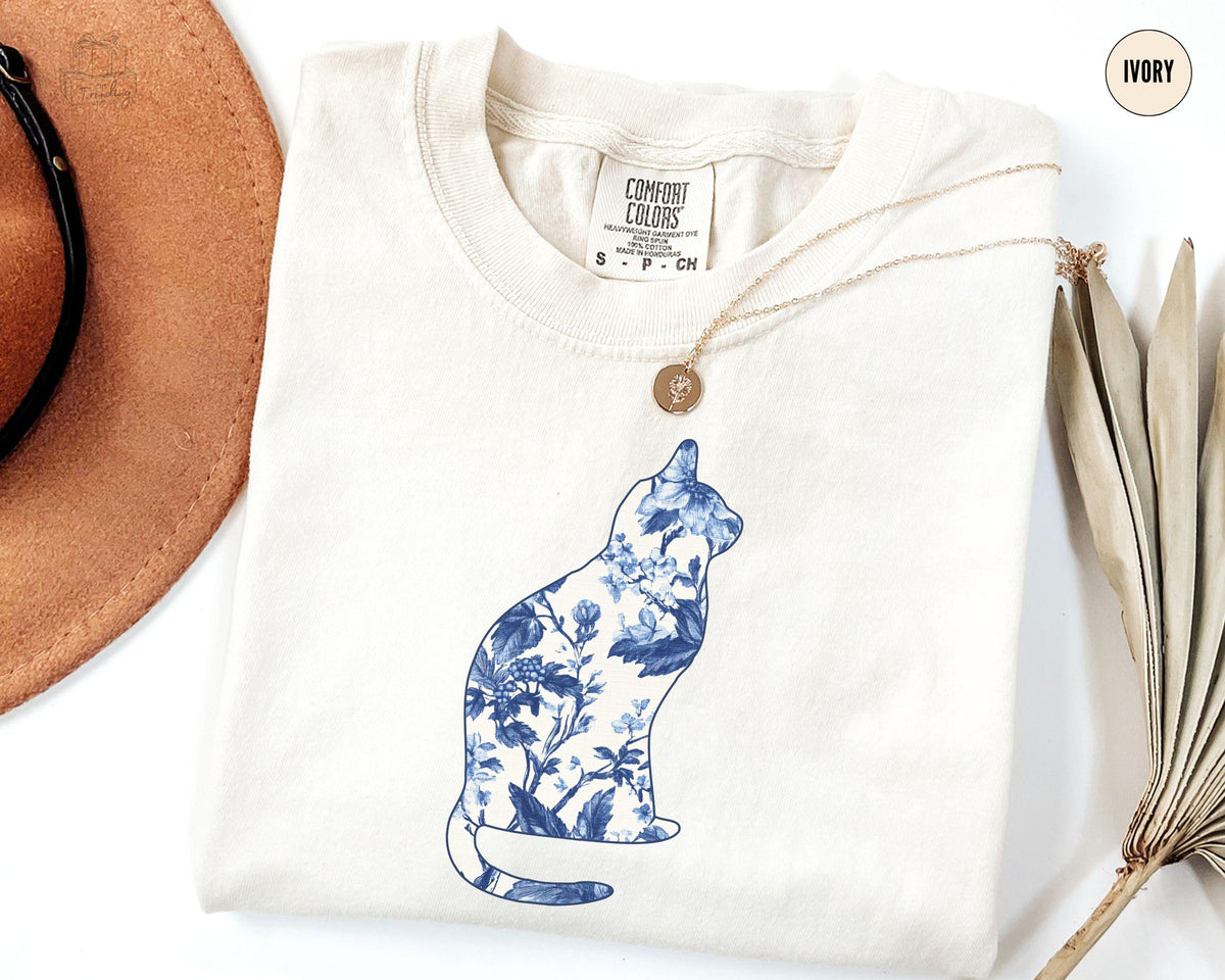 Floral Cat Mama Shirt Toile De Jouy Animal Lover TShirtNew Pet Owner Gift Mothers Day Wildflower Cat Tshirt Graphic Tee – Everyday Comfort · Great Gift For Fans