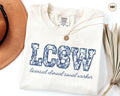 Blue Floral Social Worker Shirt LCSW TeeLicensed Clinical Social Worker ShirtTherapist Gift MSW Graduation Gift Graphic Tee – Premium Graphic · High-Quality Print