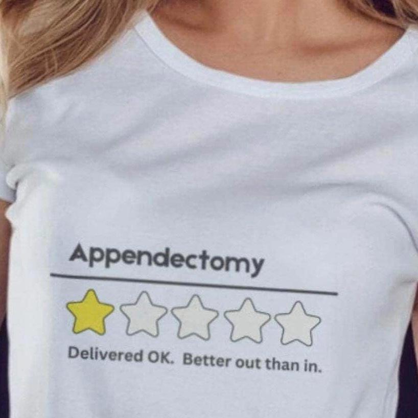 Appendectomy Recovery Gift Unisex Tee Get Well Soon Shirt Hospital Stay Comfort Surgery Survivor Top Graphic Tee – Soft Feel · Perfect For Daily Wear