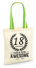 18th birthday tote bag born in 2007 18 years old party bag gift for friends funny tote bag for shopping birthday gift bag Tote Bag – Everyday Comfort · Trending Graphic Apparel