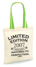 Limited Edition 2007 Tote Bag Perfect Birthday Gift 18 Years Old Party Bag Born In 2007 Tote Unique 18th Birthday Tote Tote Bag – Soft Feel · Top Pick For Any Outfit