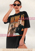 NICHOLAS GALITZINE Vintage Shirt Nicholas Galitzine Homage Fan Tees Character Purple Heart Nicholas Galitzine Graphic Retro 90s Gift Graphic Tee – Soft Feel · Great Gift For Fans
