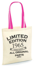 Limited Edition 1965 Tote Bag Vintage Quality All Original Parts 60th Birthday Tote Bag Born in 1965 60 Years Old Bag Tote Bag – Aesthetic Look · High-Quality Print