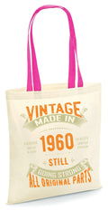 Vintage Made in 1960 Tote Bag 65th Birthday Gift Born in 1960 Tote 65 Years Old Bag 65th Party Bag Bag for Life Unique Gift Tote Bag – Easygoing Wear · Must-Have Style