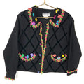 Vintage Grandma Knit Sweater Womens Medium Floral Argyle Fringe Cardigan 90s Graphic Tee – Soft Feel · Must-Have Style