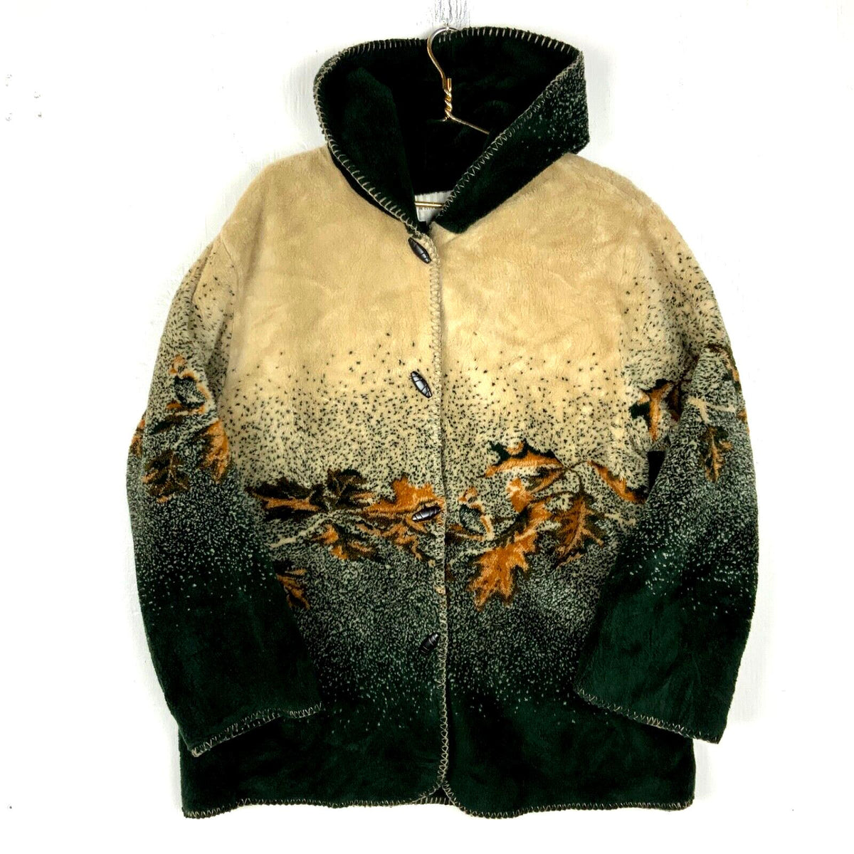 Vintage White Stag Fleece Sweater Jacket Womens 1X Leaves All Over Print Graphic Tee – Easygoing Wear · Must-Have Style