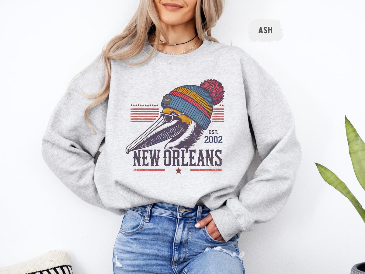 New Orleans Basketball Sweatshirt Pelican Fan Crewneck NOLA Team Apparel Sporty Jumper Basketball Lover Gift Sweatshirt – Premium Graphic · Great Gift For Fans