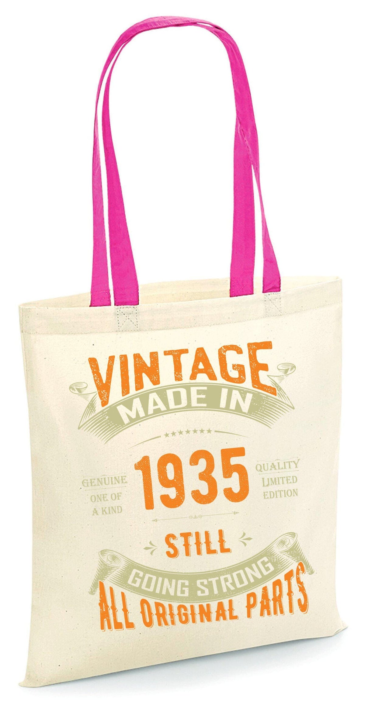 Vintage Made In 1935 Tote Bag 90th Birthday Gift Bag for Life Born in 1935 90 Years Old Limited Edition Unique 90th Party Bag Tote Bag – Warm & Stylish · High-Quality Print