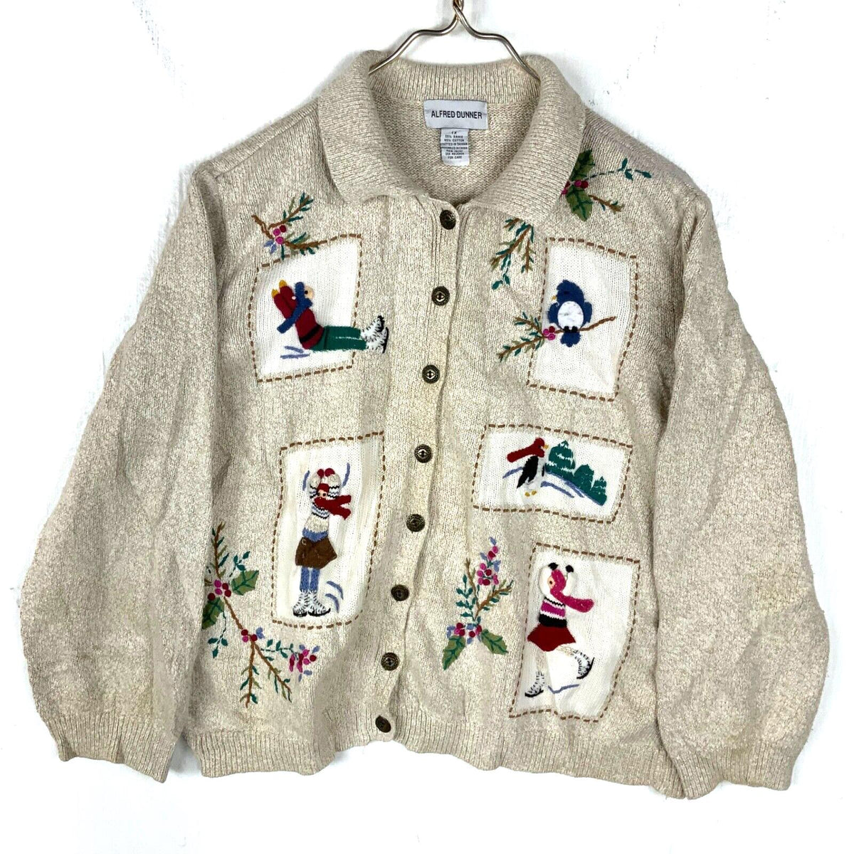 Vintage Grandma Knit Sweater Womens Size 1X Button Up Cardigan Ice Skating Graphic Tee – Premium Graphic · Trending Graphic Apparel