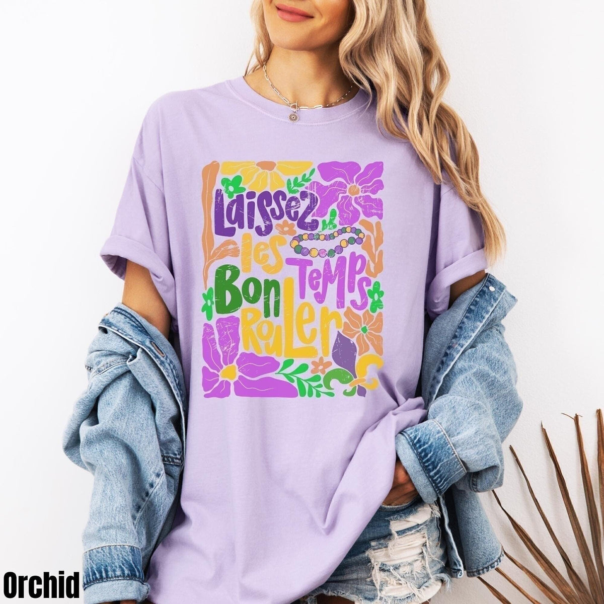 Boho Mardi Gras Shirt Coquette New Orleans Shirt Retro Carnival Party Tee Women Nola Outfit Laissez Les Bon Temps Rouler Graphic Tee – Easygoing Wear · High-Quality Print