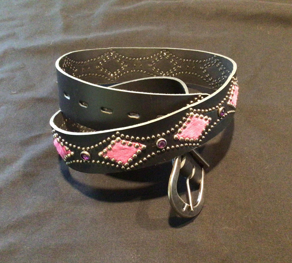 J030 194039s style black leather silver studded rockabilly western biker belt with pink fur 36quot waist j030 Graphic Tee – Feel-Good Design · High-Quality Print