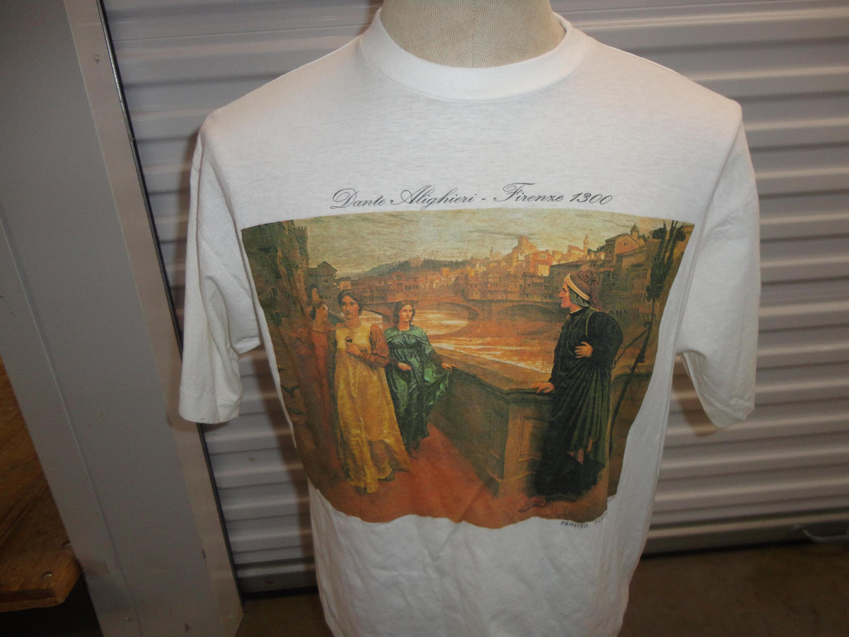 Vintage 9039s Dante Alighieri Firenxe 1300 Art Tee Single Stitch T Shirt M Graphic Tee – Everyday Comfort · Must-Have Style