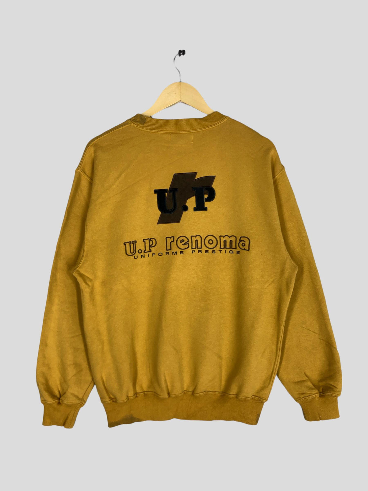 Vintage Renoma Jeans Concept Sweatshirt Renoma Pullover UP Renoma Big Logo Pullover Sweatshirt Yellow Size M Sweatshirt – Premium Graphic · Trending Graphic Apparel