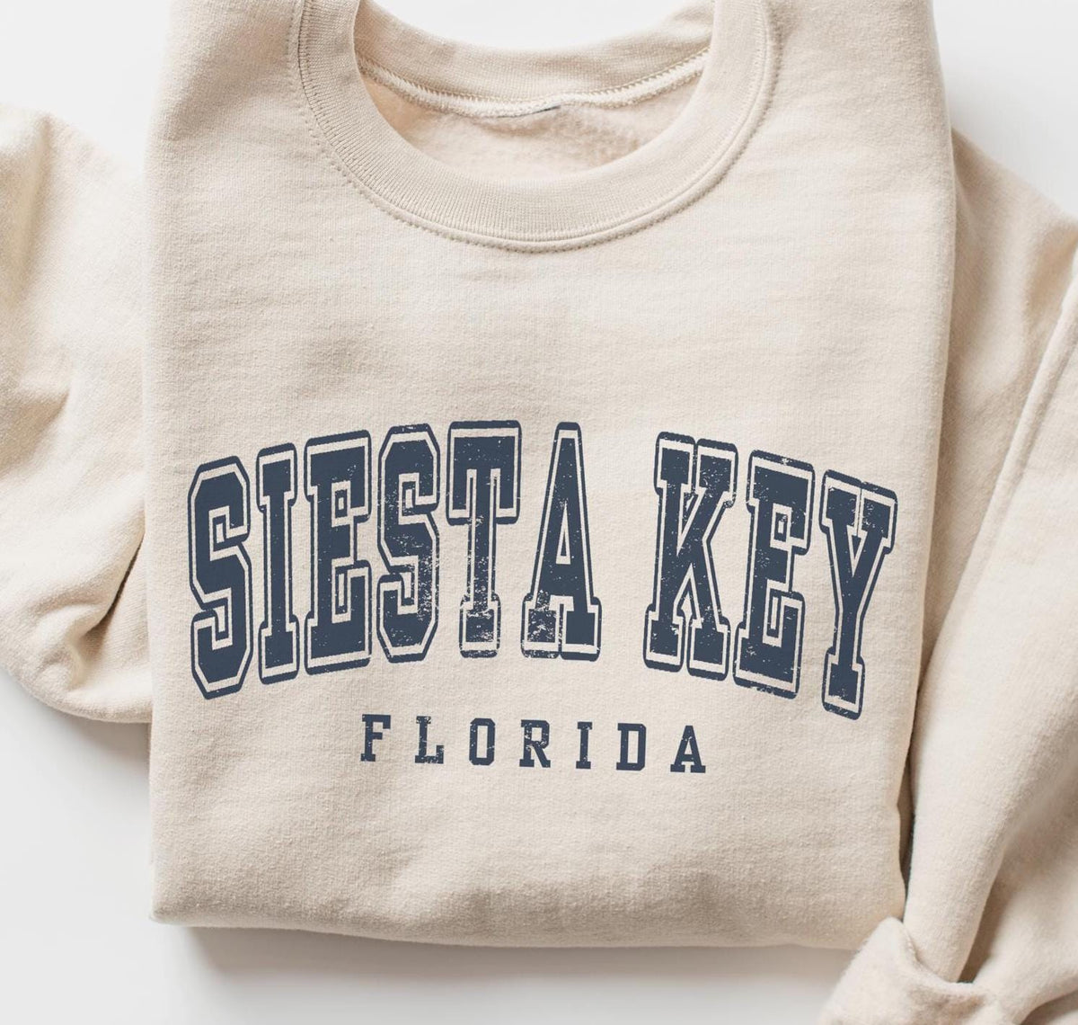Siesta Key Florida Beach Crewneck Sweatshirt Gift Pullover Souvenir Sweatshirt – Aesthetic Look · Top Pick For Any Outfit