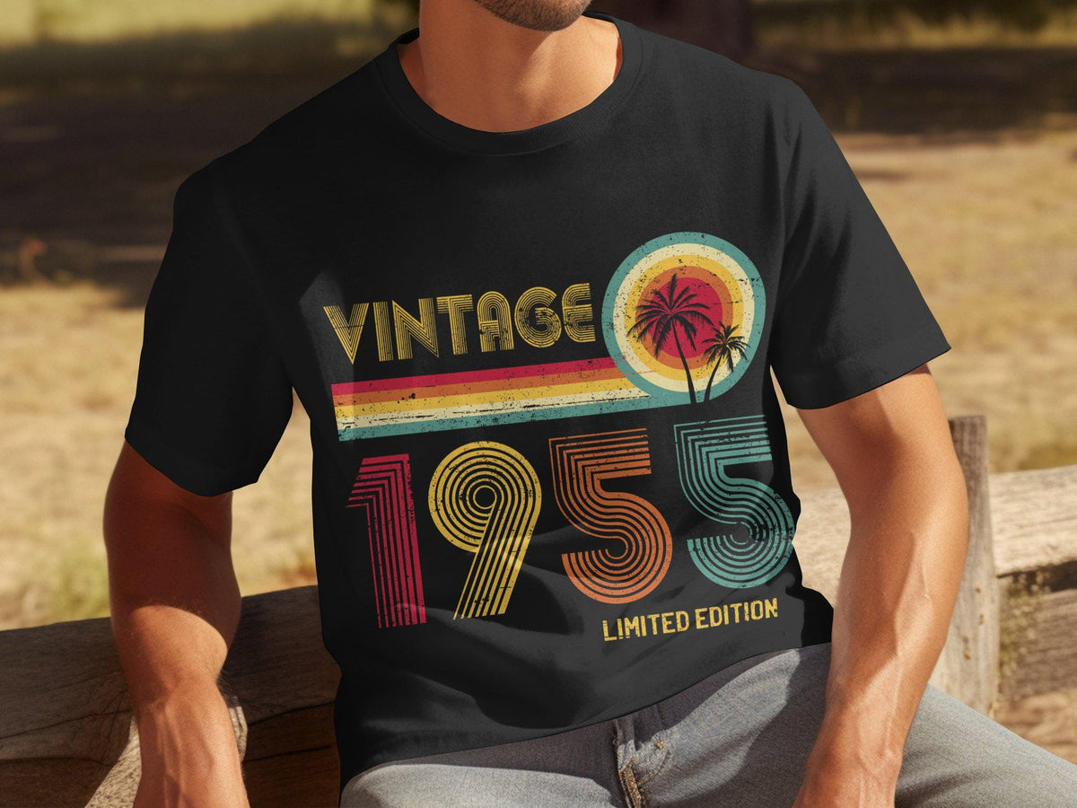 70th Birthday Gift Vintage 1955 Limited Edition 70 Years Old T Shirt Mens Retro Birthday Present for Grandpa Dad Born in 1955 Party Graphic Tee – Warm & Stylish · High-Quality Print