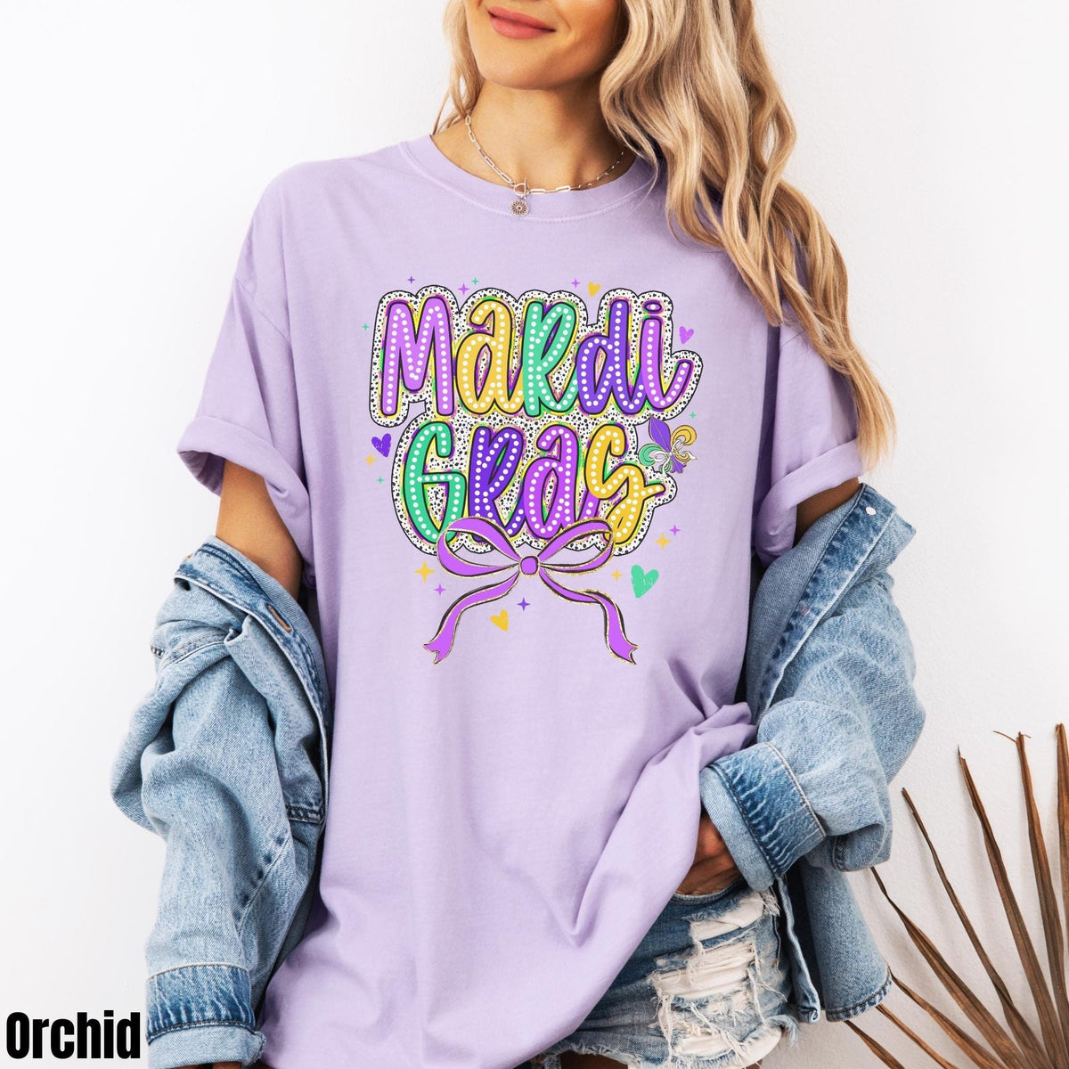Coquette Mardi Gras Shirt Dalmation Dots New Orleans Shirt Retro Carnival Party Tee Women Nola Outfit Fleur De Lis Bow Graphic Tee – Cozy Vibes · High-Quality Print