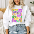 Boho Mardi Gras Sweatshirt Coquette New Orleans Sweater Retro Carnival Party Sweater Women Nola Outfit Laissez Les Bon Temps Rouler Sweatshirt – Soft Feel · Great Gift For Fans