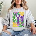 Boho Mardi Gras Crawfish Sweatshirt Coquette New Orleans Sweater Retro Carnival Party Sweatshirt Women Nola Outfit Girly Bow Sweater Sweatshirt – Bold Style · Perfect For Daily Wear