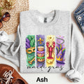 Coquette Mardi Gras Sweatshirt Louisiana Crawfish King Cake Sweater Carnival Party Sweatshirt Women New Orleans Outfit Nola Sweater Sweatshirt – Easygoing Wear · Great Gift For Fans