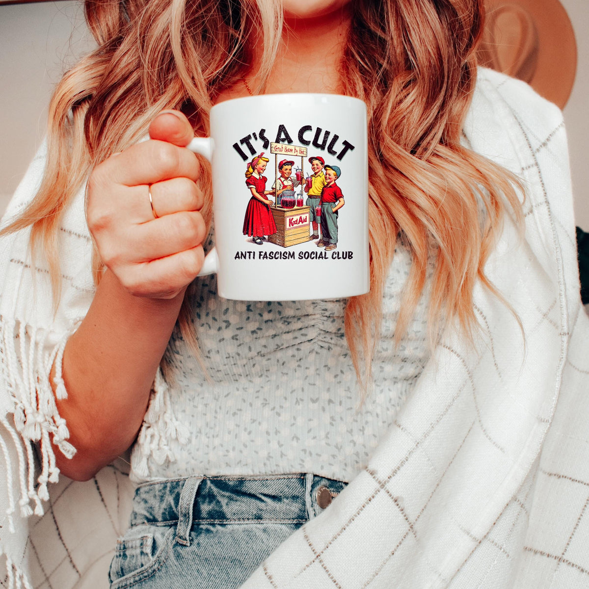 It39s a Cult Coffee Mug Anti Maga Anti Trump Fuck Trump Anti Republican Anti Fascism Democrat Gift Socialist Gift AntiMaga Gift Graphic Tee – Soft Feel · Must-Have Style