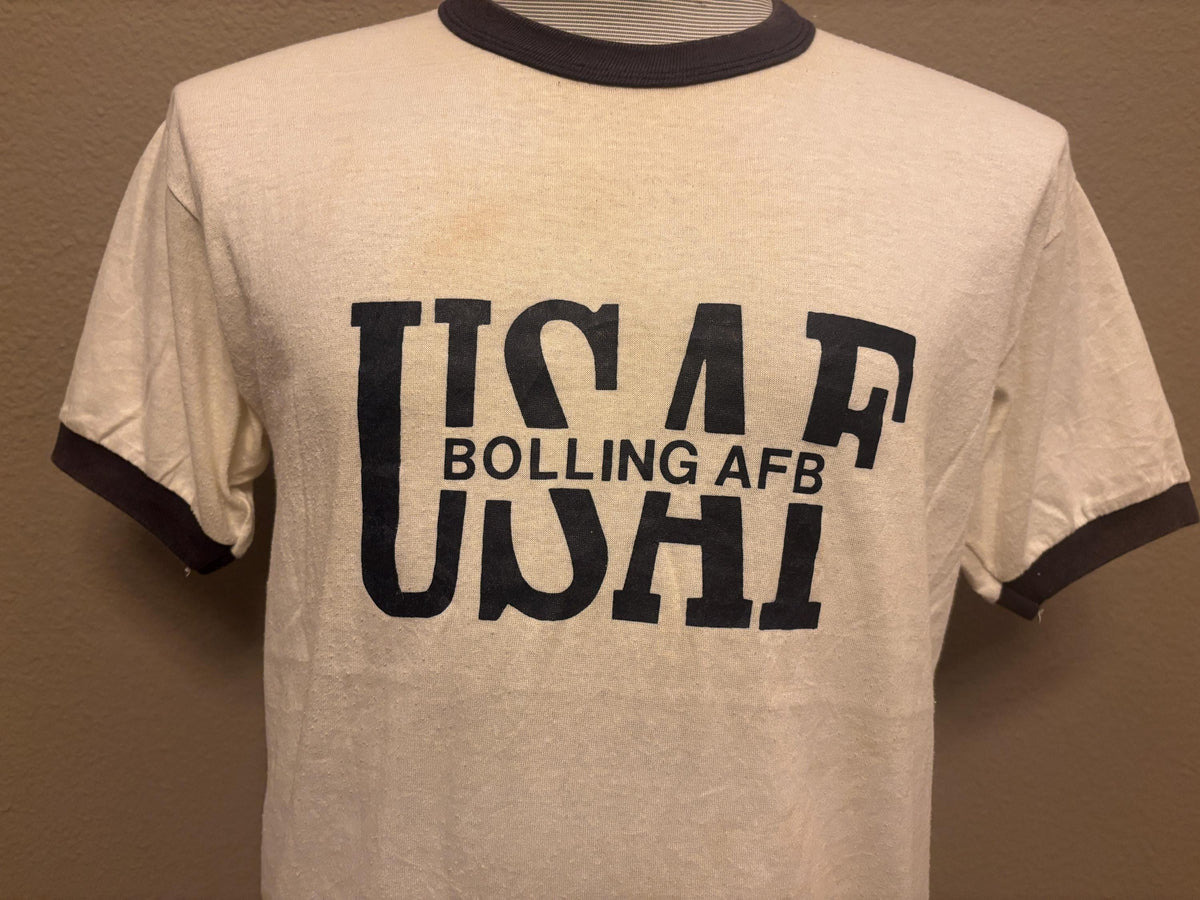 Vintage 8039s USAF Bolling AFB Air Force Ringer Tshirt L Graphic Tee – Cozy Vibes · High-Quality Print