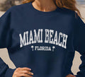 Miami Beach Sweatshirt Unisex Florida Palm Trees Shirt Crewneck Pullover Gift Souvenir Sweatshirt – Feel-Good Design · Perfect For Daily Wear