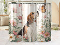 Beagle Dog Tumbler Wrap PNG Butterfly Floral Tumbler Design 20 oz Digital Wrap Cute Dog in Flowers Sublimation Design Print Graphic Tee – Fan Favorite · Top Pick For Any Outfit