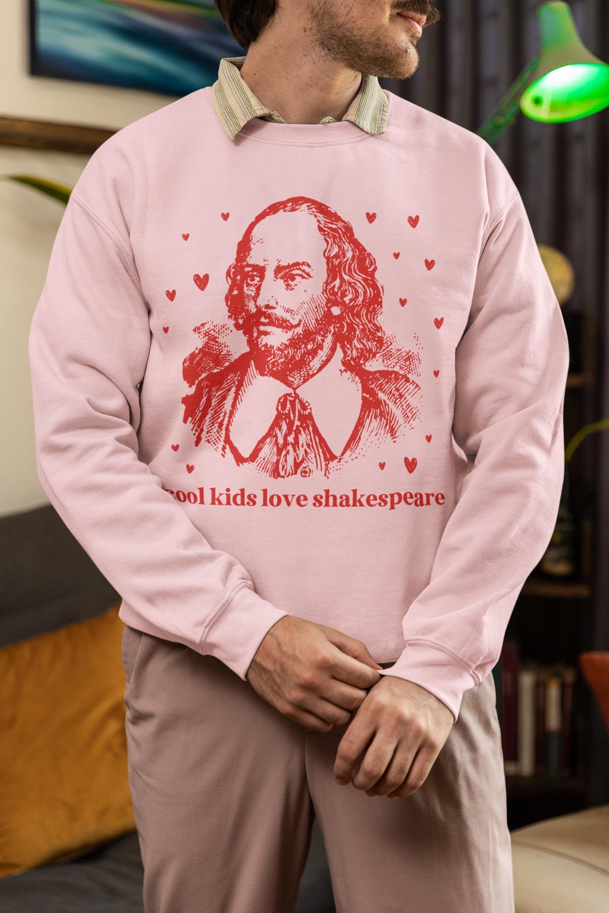 William Shakespeare Book Lover Sweatshirt English Major Reader Who Loves Classic Literature 16th Century Plays Cute Bookish Librarian Sweatshirt – Soft Feel · Top Pick For Any Outfit