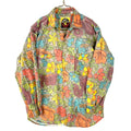 Vintage Hoopla World Western Floral Shirt Medium Long Sleeve Buttoned Collared Graphic Tee – Aesthetic Look · High-Quality Print