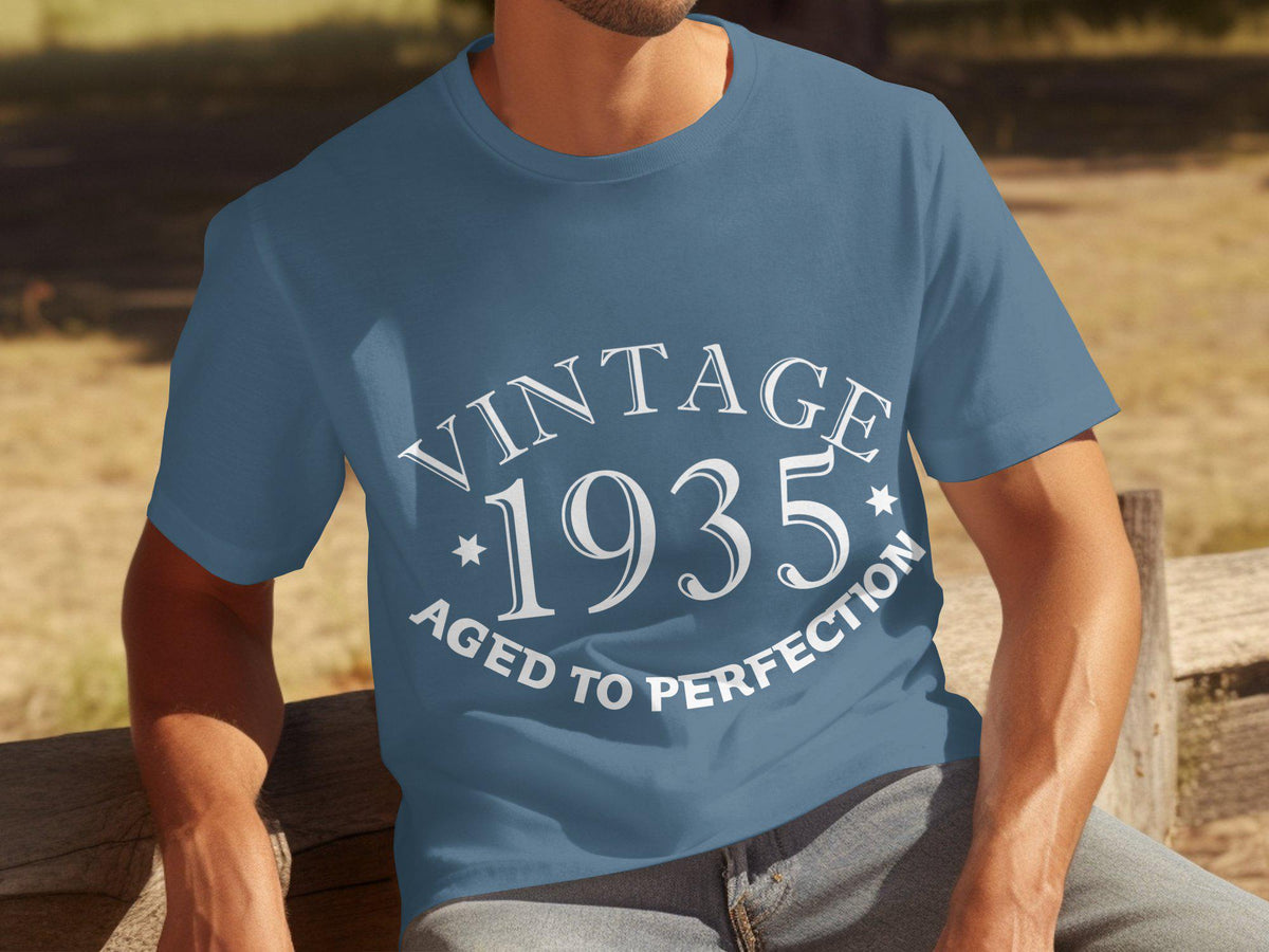 Vintage 1935 TShirt 90th Birthday Gift Born in 1935 Tee 90 Years Old Gift Men39s 90th Birthday Shirt Aged to Perfection Shirt Graphic Tee – Warm & Stylish · Must-Have Style