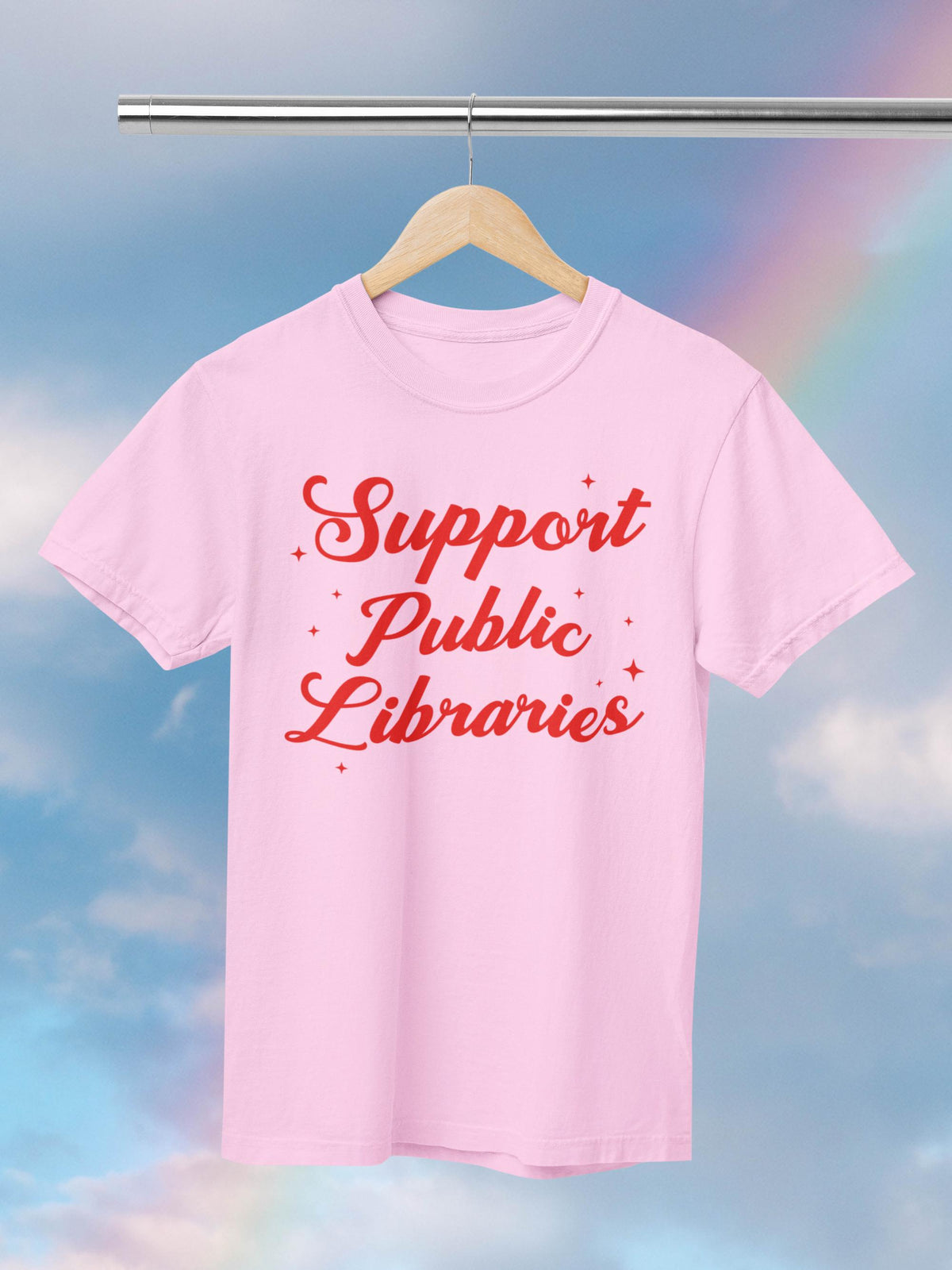Support Public Libraries Tee Shirt with Stars Gift for Librarian or Bookworm Who Loves Reading Read Banned Books Aeshetic Tee for Reader Graphic Tee – Premium Graphic · Great Gift For Fans