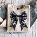 Dark Coquette Black Bow Shirt Black Ribbon Shirt Coquette Bows Sweatshirt Black Camo Bow Shirt Coquette Sweater Soft Girl Sweatshirt Sweatshirt – Premium Graphic · High-Quality Print