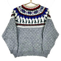 Vintage Eddie Bauer Knit Wool Sweater Womens Small Gray Mock Neck Nordic Graphic Tee – Aesthetic Look · Top Pick For Any Outfit