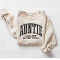 Auntie Like A Mom But Way Cooler Sweater Aunt Sweatshirt Auntie Sweatshirt Gift for New Aunt Pregnancy Reveal Auntie Gift New Aunt Gift Sweatshirt – Bold Style · Must-Have Style