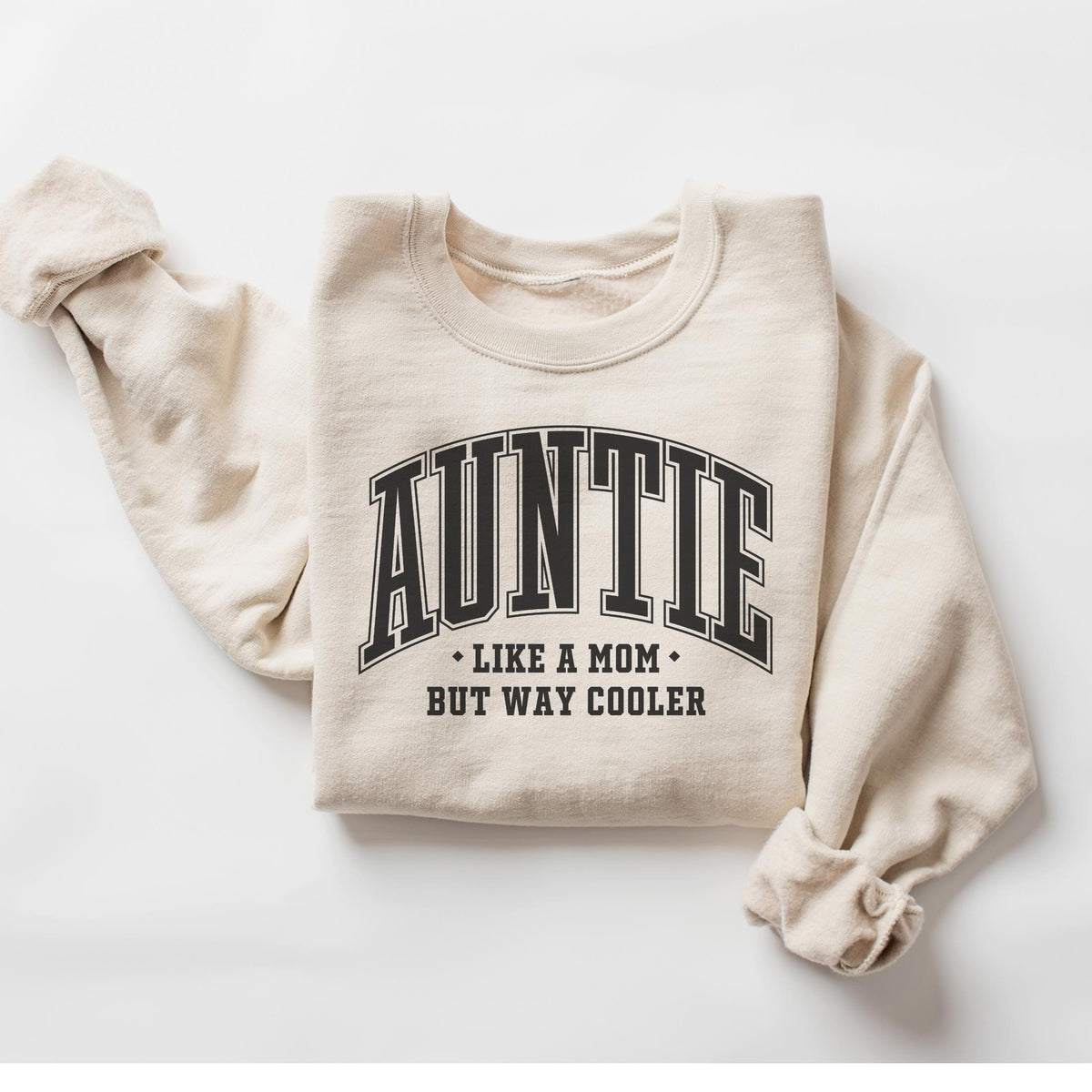 Auntie Like A Mom But Way Cooler Sweater Aunt Sweatshirt Auntie Sweatshirt Gift for New Aunt Pregnancy Reveal Auntie Gift New Aunt Gift Sweatshirt – Bold Style · Must-Have Style