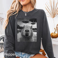 Long Sleeve Capybara Shirt Funny Capybara UFO Shirt Capybara Selfie Shirt Rodent Shirt Meme Shirt Capybara Lover Gift Graphic Tee – Fan Favorite · Great Gift For Fans