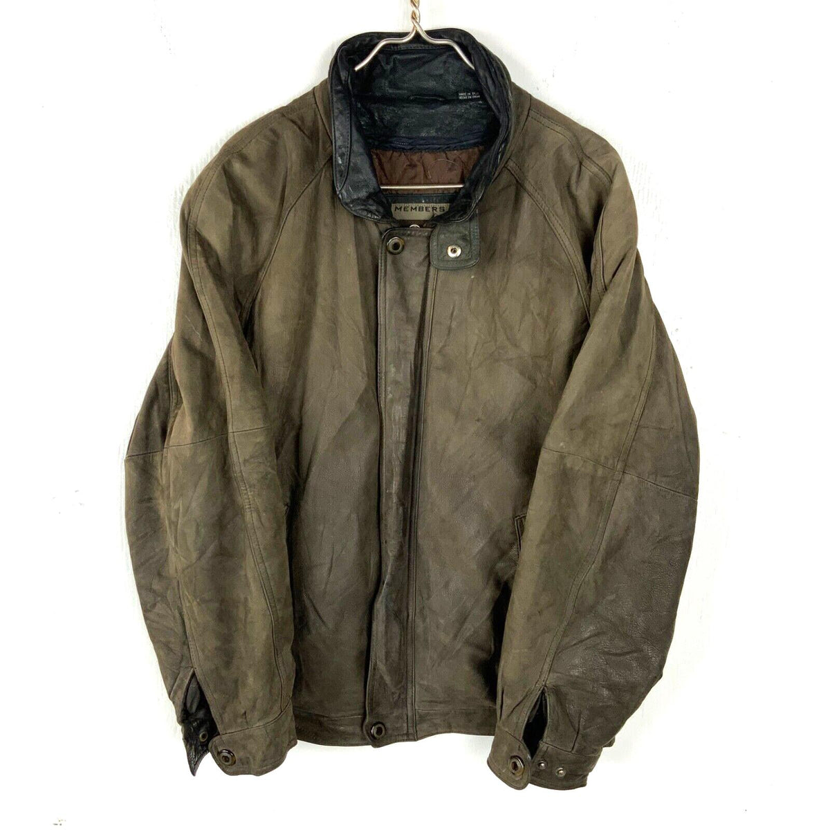 Vintage Members Only Leather Bomber Jacket Large Brown Full Zip 90s Graphic Tee – Fan Favorite · Perfect For Daily Wear