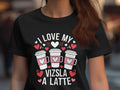 Funny Vizsla Dog Lover TShirt I Love My Vizsla A Latte Graphic Tee Cute Coffee and Dog Themed Ladyfit Womens Shirt Graphic Tee – Feel-Good Design · Trending Graphic Apparel