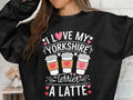 I Love My Yorkshire Terrier A Latte Sweatshirt Dog Lover Gift Cozy Pet Owner Apparel Adorable Yorkie Themed Wear Sweatshirt – Everyday Comfort · Must-Have Style